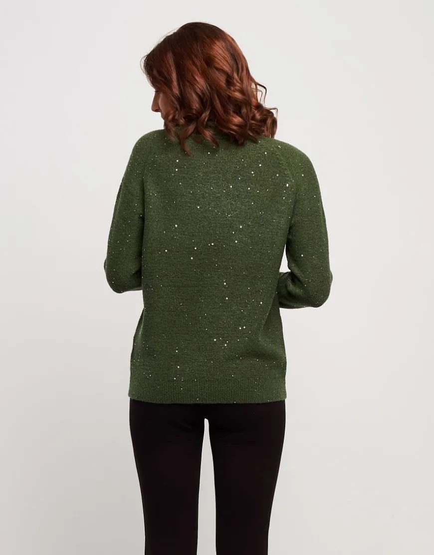 Dolcevita con filato in paillettes