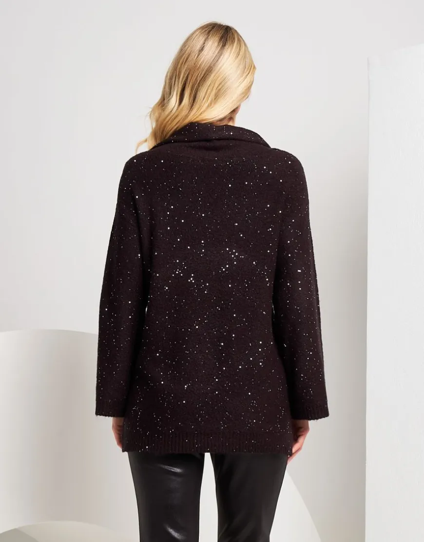 Dolcevita con filato in paillettes