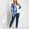 Giacca bistretch fantasia con pattine e revers