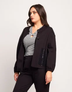 Giacca bomber con dettagli di paillettes
