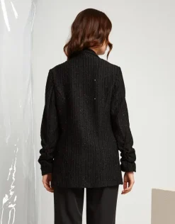Giacca bouclé con paillettes