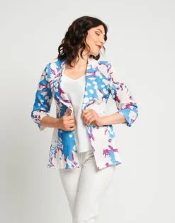 Giacca fantasia con revers e bottoni
