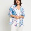 Giacca fantasia con revers e bottoni