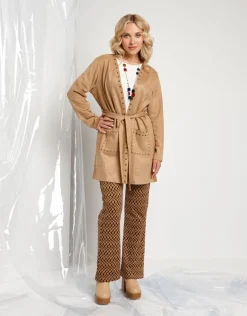Giacca in ecosuede con borchie