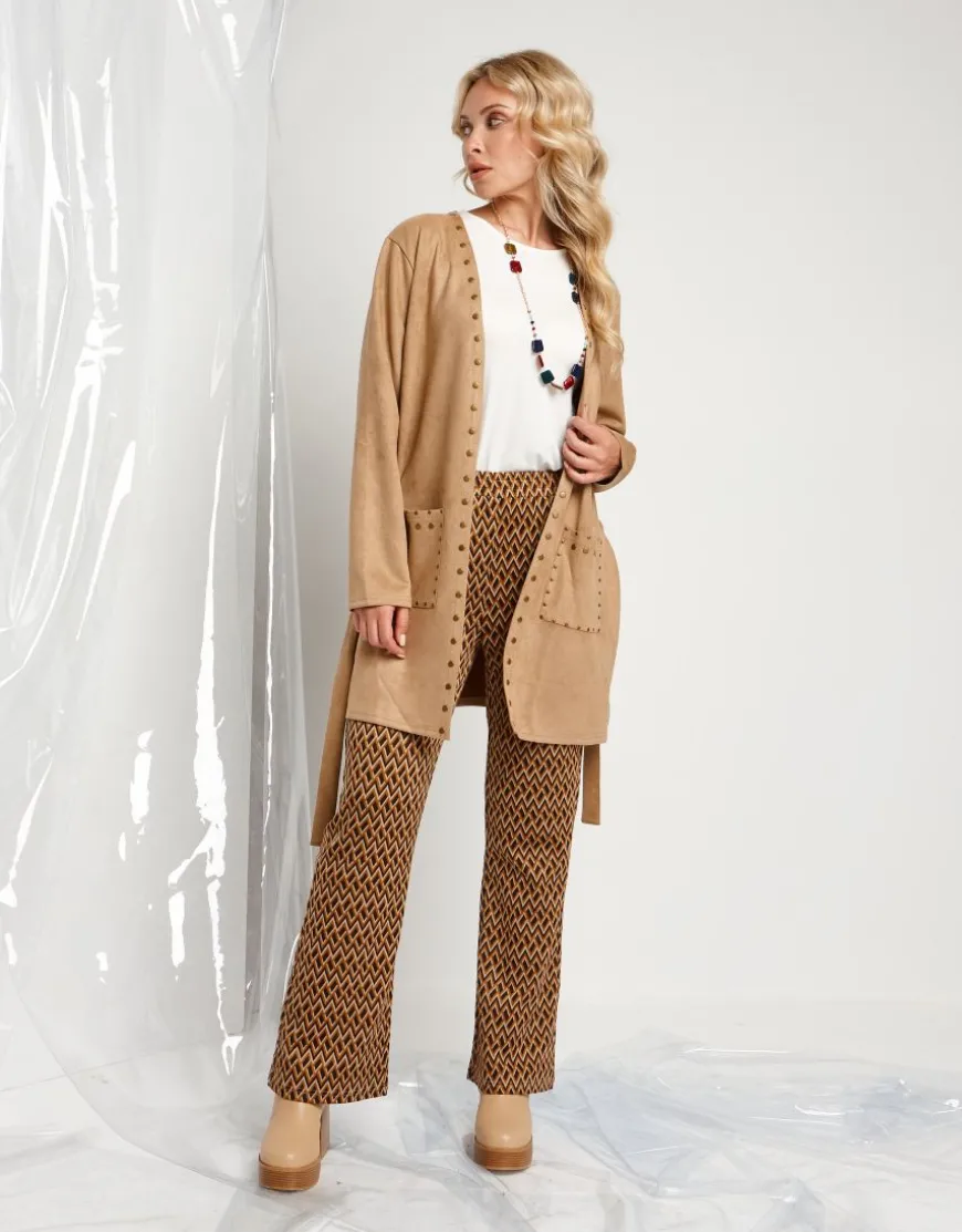 Giacca in ecosuede con borchie