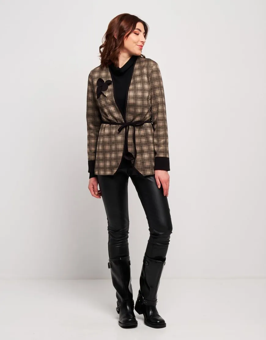 Giacca in jacquard a quadri