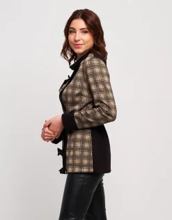 Giacca in jacquard a quadri