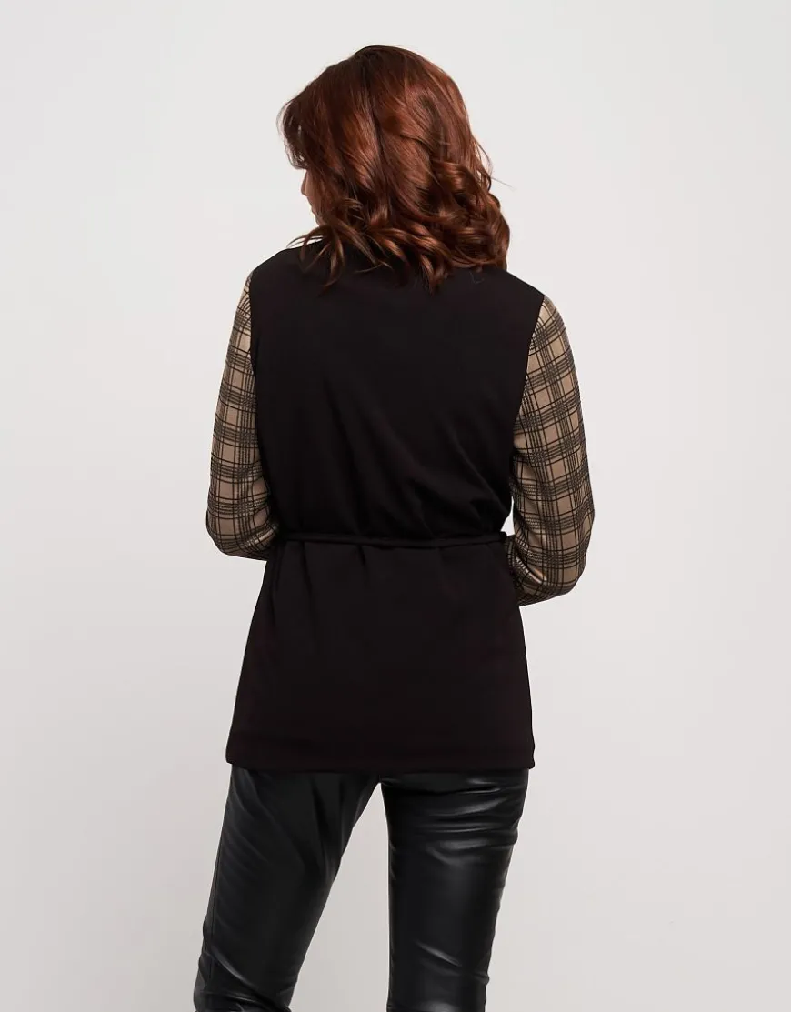 Giacca in jacquard a quadri