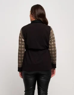 Giacca in jacquard a quadri