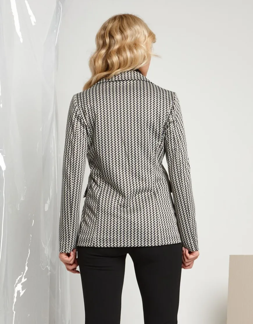 Giacca in maglia jacquard