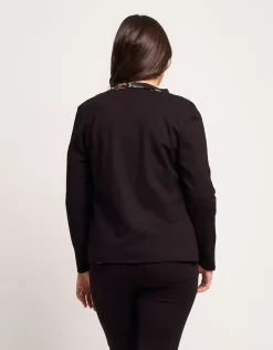 Giacca in punto Milano con zip dorate