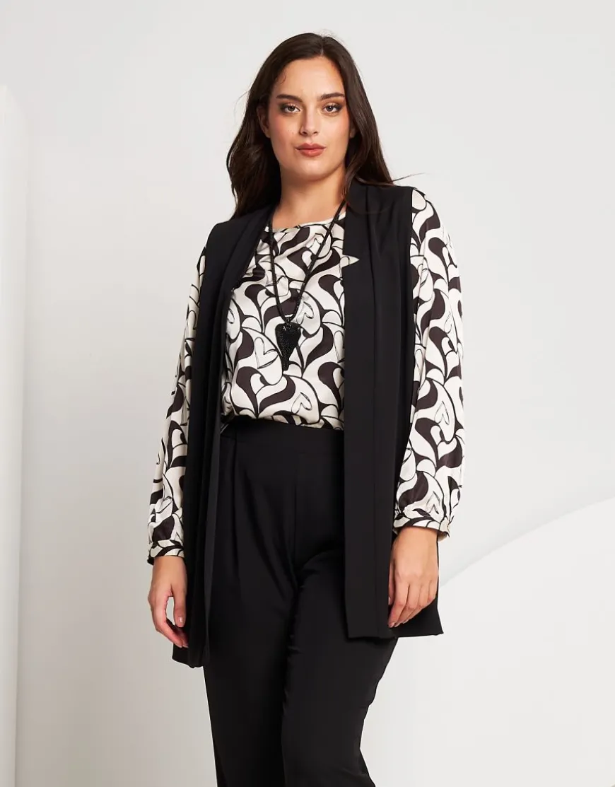 Gilet lungo in fluido