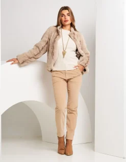 Giubbino double face beige