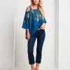 Jeans 5 tasche con spacco e bottoni