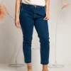Jeans cropped con tasche alla francese