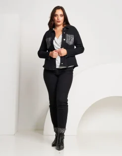 Jeans skinny con dettaglio animalier