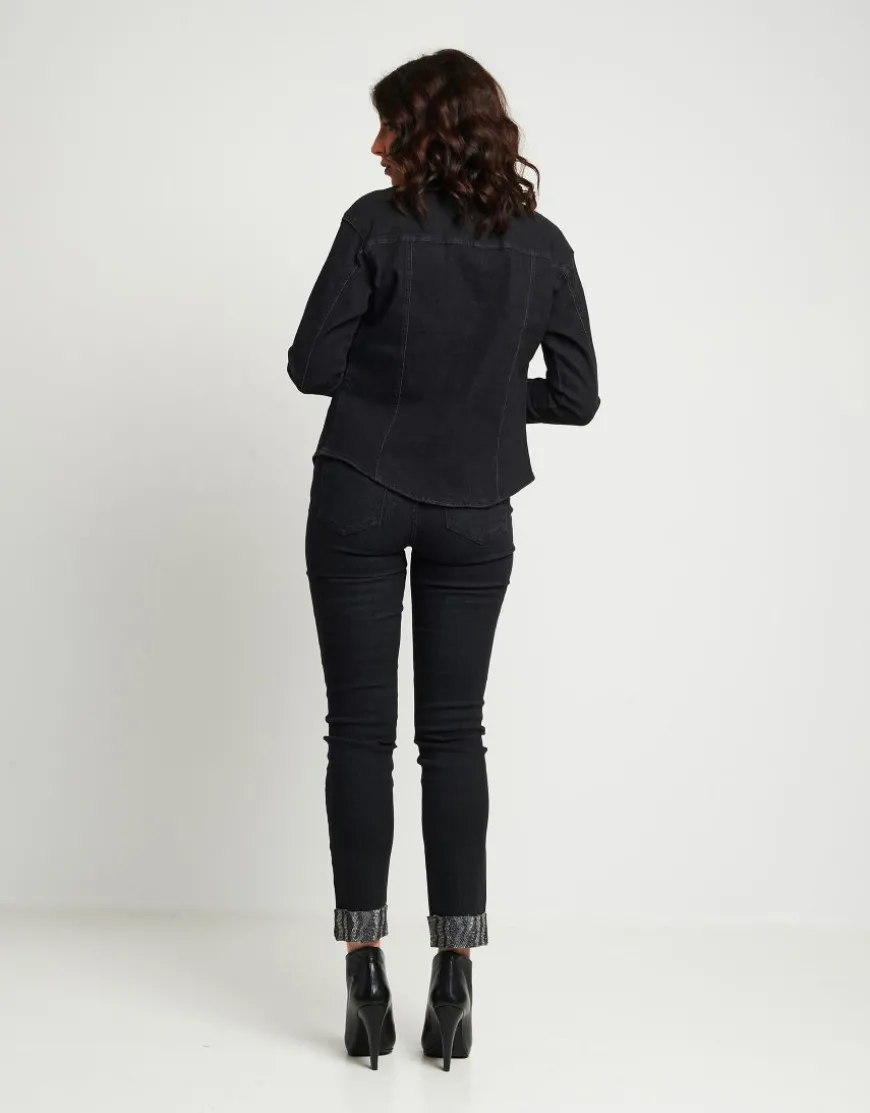Jeans skinny con dettaglio animalier