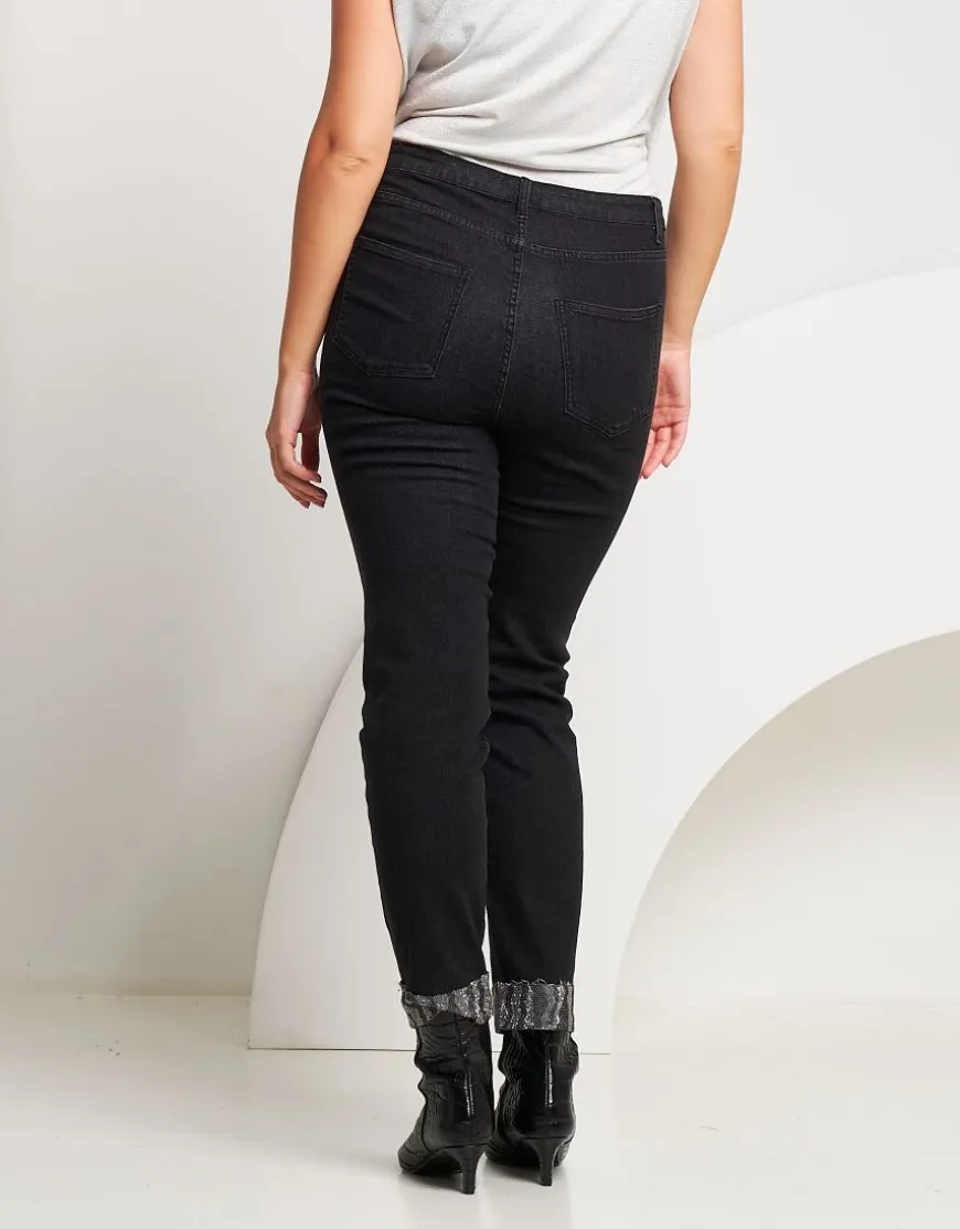 Jeans skinny con dettaglio animalier