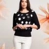 Maglia a pipistrello con paillettes