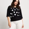 Maglia a pipistrello con paillettes