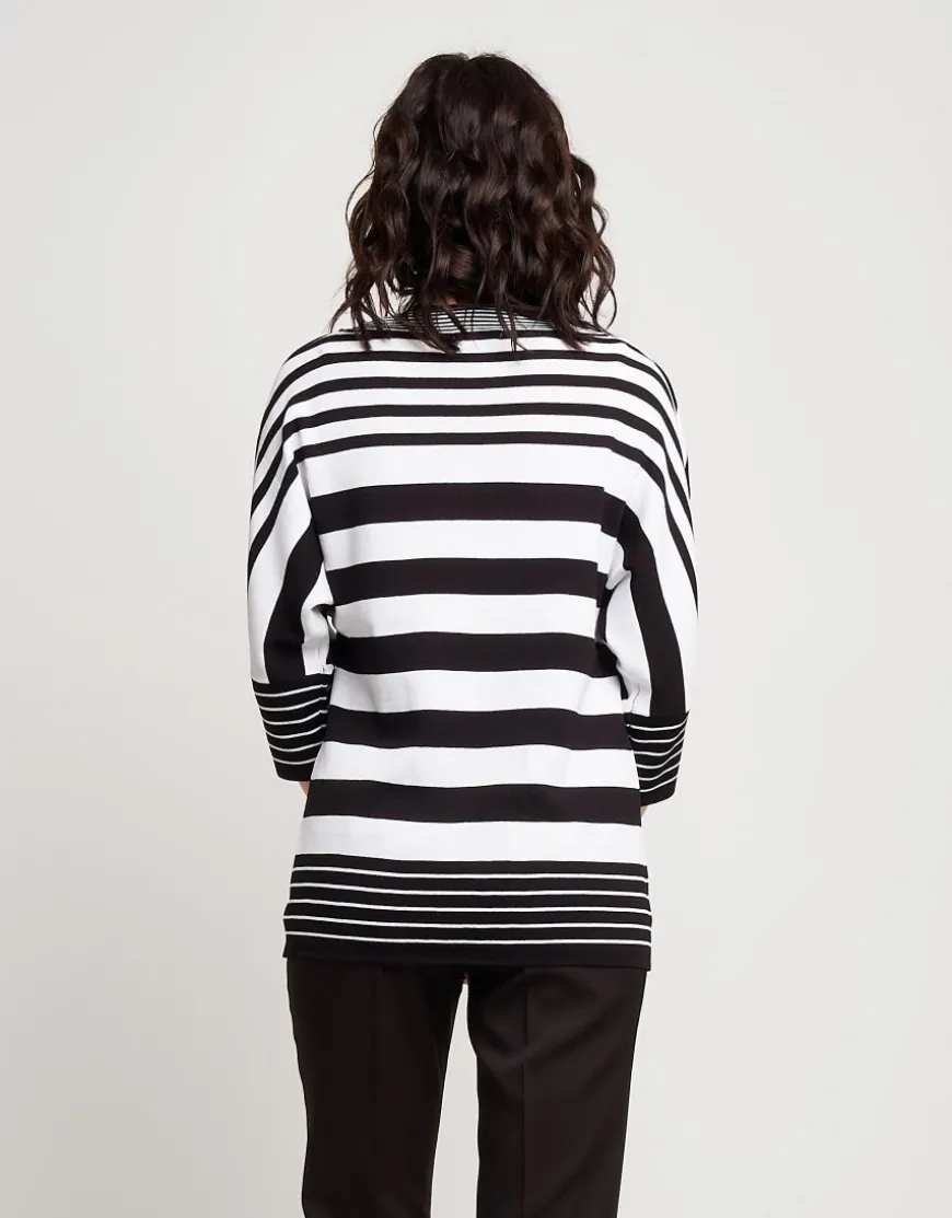 Maglia a righe con bottoni e tasche