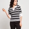 Maglia a righe con colletto