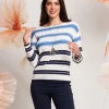 Maglia a scatola righe lurex