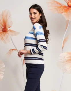 Maglia a scatola righe lurex