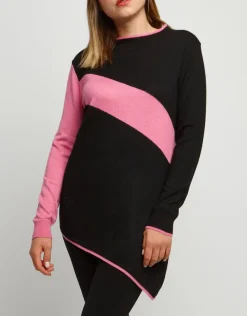 Maglia bicolore in lana