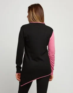 Maglia bicolore in lana