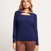 Maglia con apertura e gancino sullo scollo
