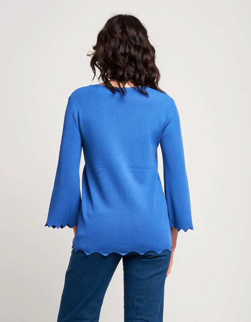 Maglia con bordi ondulati