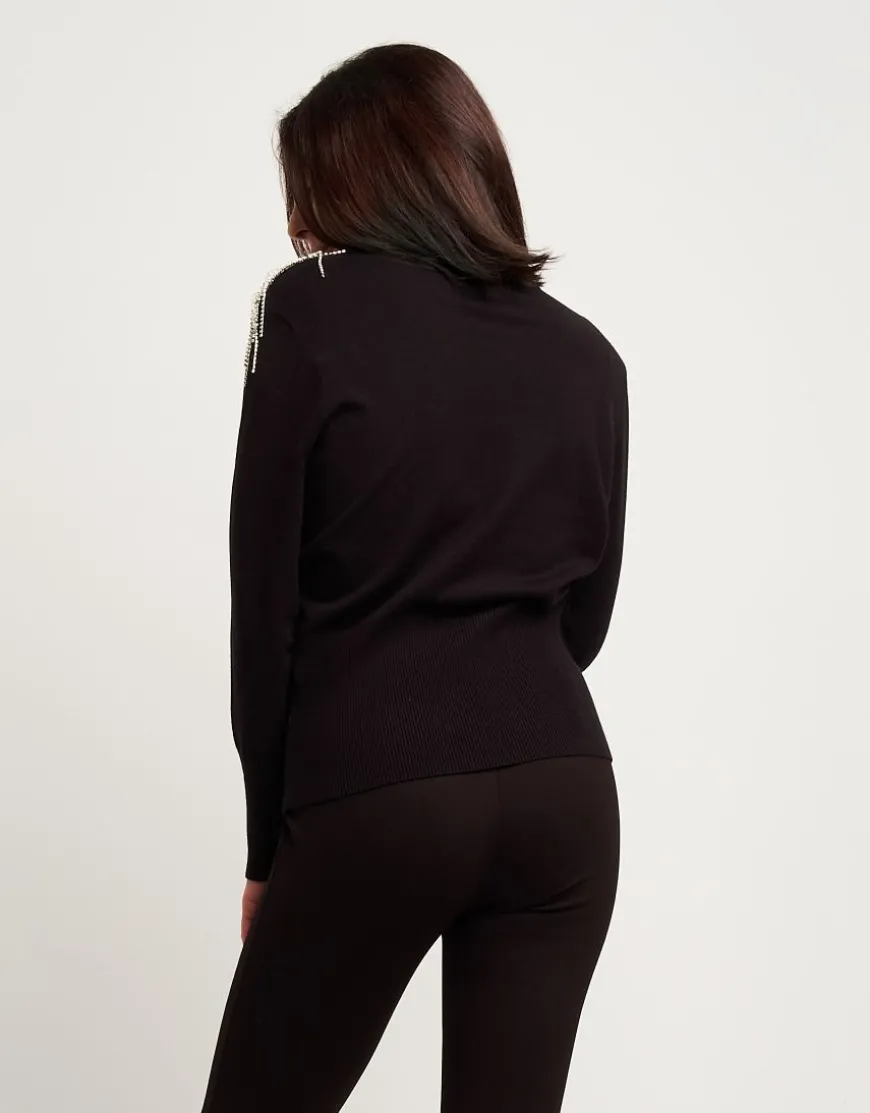 Maglia con frange di strass