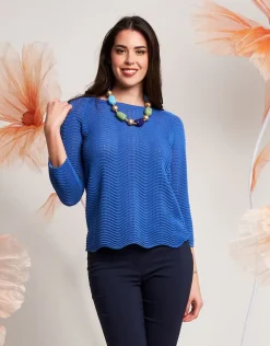 Maglia con lavorazione a onde