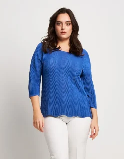 Maglia con lavorazione a onde
