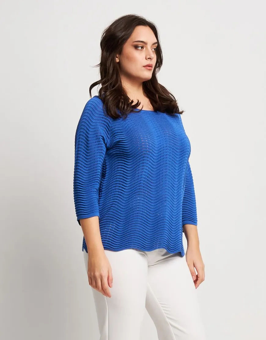 Maglia con lavorazione a onde