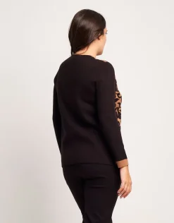 Maglia in jacquard a fiori