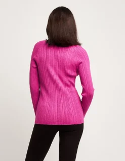 Maglia in lurex a coste