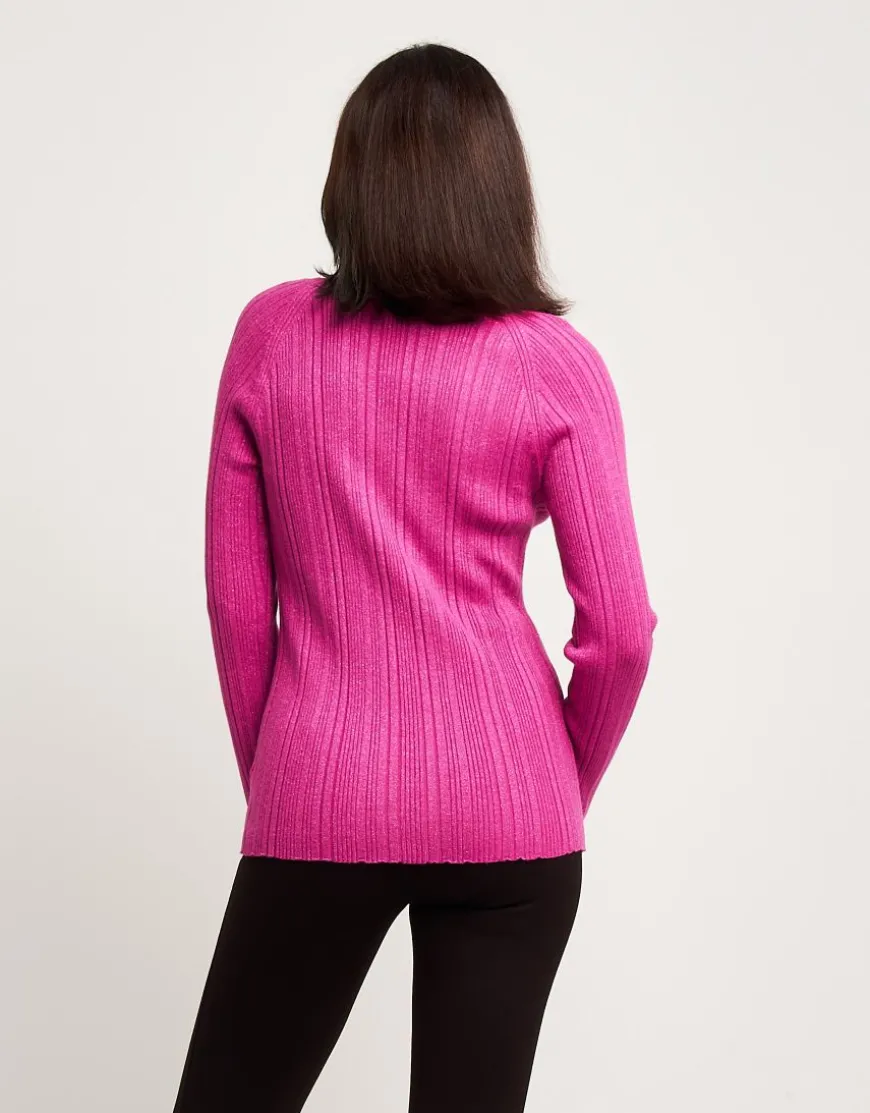 Maglia in lurex a coste