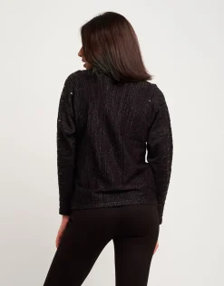 Maglia in lurex con paillettes