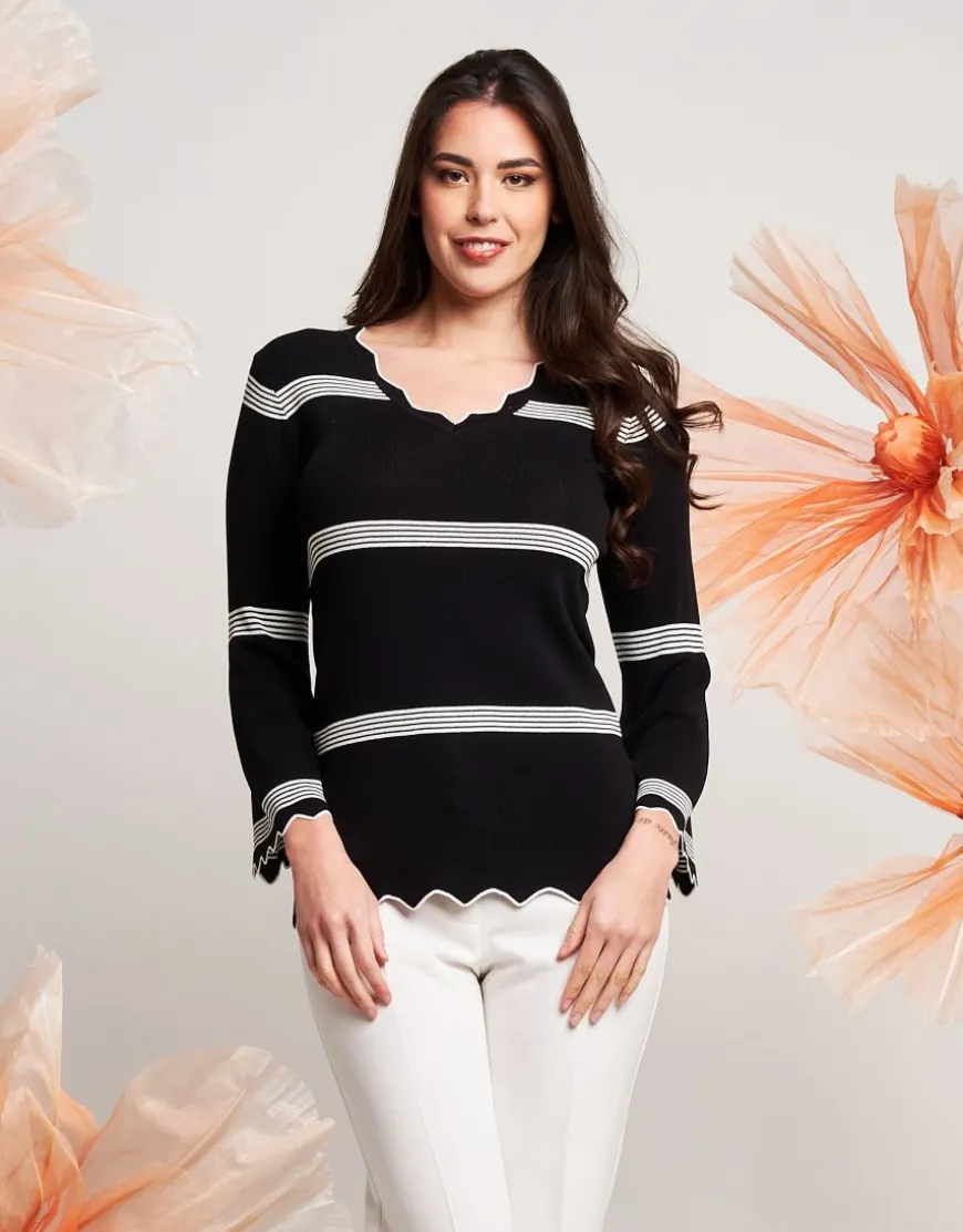Maglia in maglia battuta con cappe