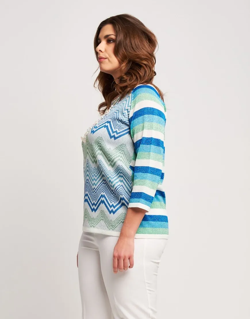 Maglia jacquard geometrica