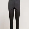 Pantalone a sigaretta con elastico e risvolti