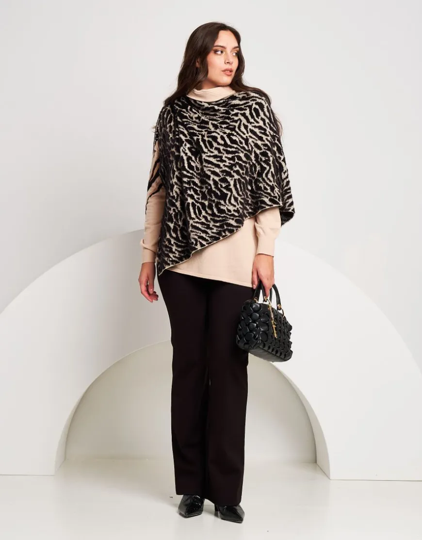 Pantalone a zampa con zip oro