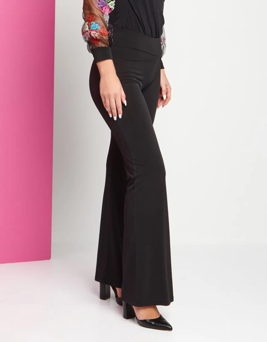 Pantalone a zampa in jersey