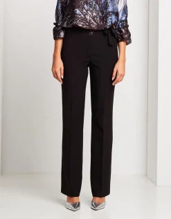 Pantalone a zampetta con elastico e zip