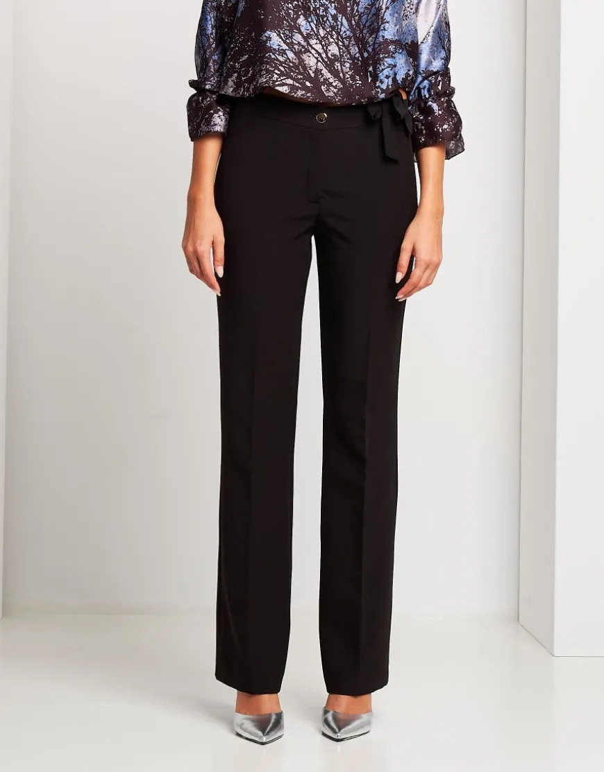 Pantalone a zampetta con elastico e zip