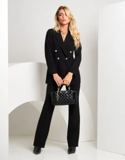 Pantalone a zampetta effetto bouclé