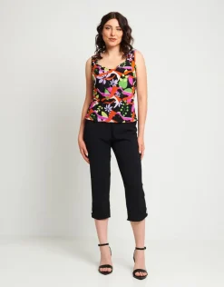 Pantalone con elastico e passante di paillettes