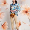 Pantalone con elastico e spacchi